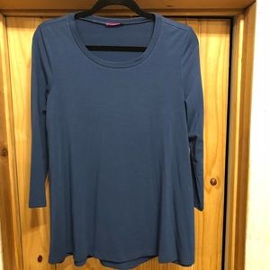 Dark dusky blue 3/4 length tunic BUY 3 GET 1 FREE